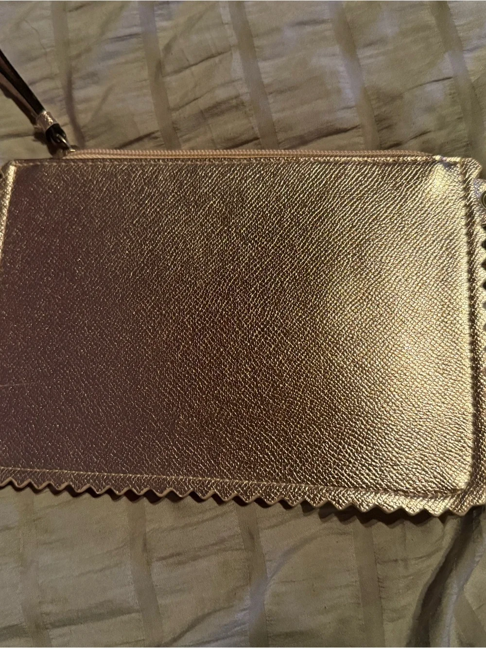 Victoria's Secret Rose Gold Metallic Wristlet Clutch